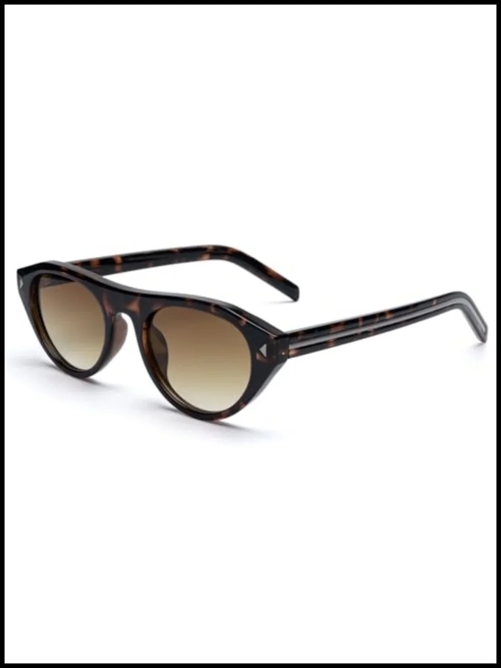 Womens Retro Oval Cat Eye Sunglasses UV400 Protection Lightweight Plastic Frame